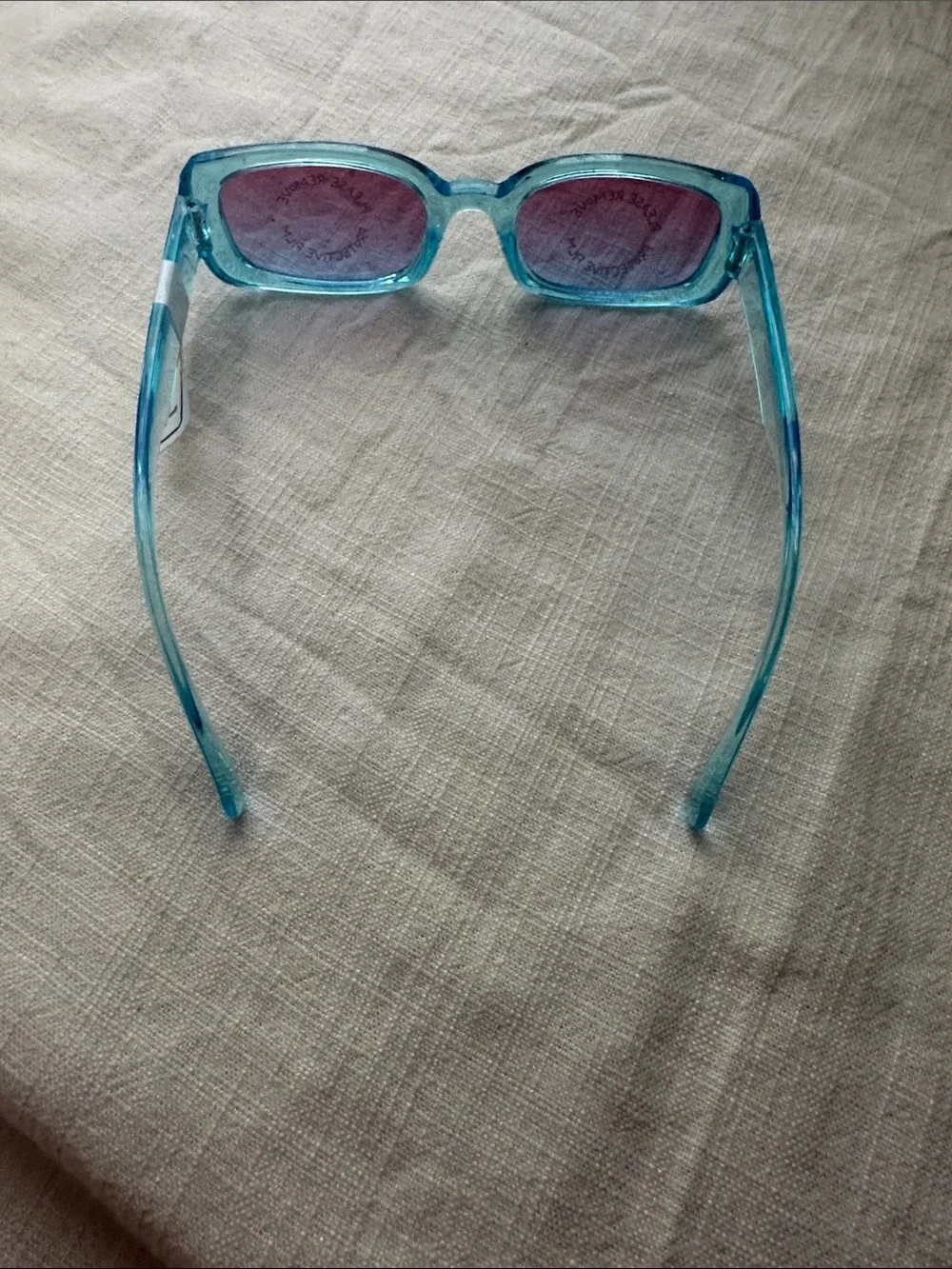 Claire's Aqua Blue Kids Sunglasses with Aqua & Silver Faux Nails & 6 pc hair cl